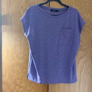 Casual Purple Short Sleeve Top Size Medium